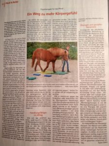Zeitungsartikel-Bauernblatt-092019 Pferdeergotherapie