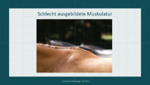 Schlecht bemuskeltes Pferd